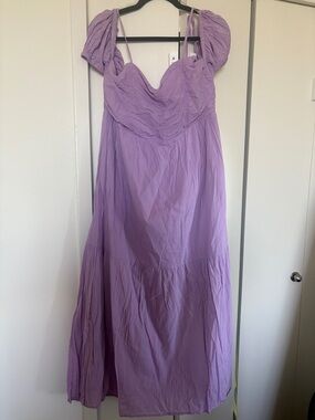 Universal Thread Lavender Puff-Sleeve Maxi Dress - Lavender